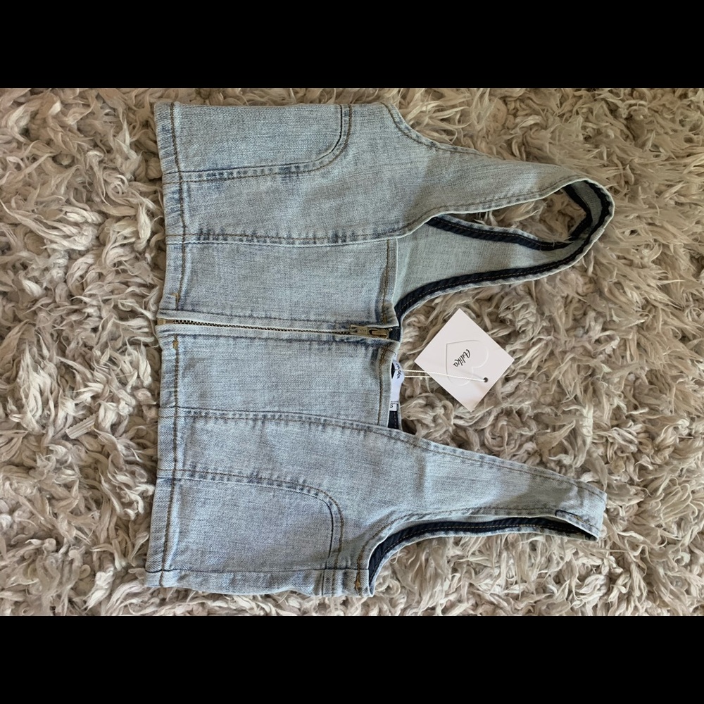 adika jean crop top shirt